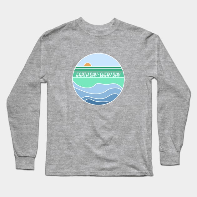 Earth Day Every Day Long Sleeve T-Shirt by PrintablesPassions